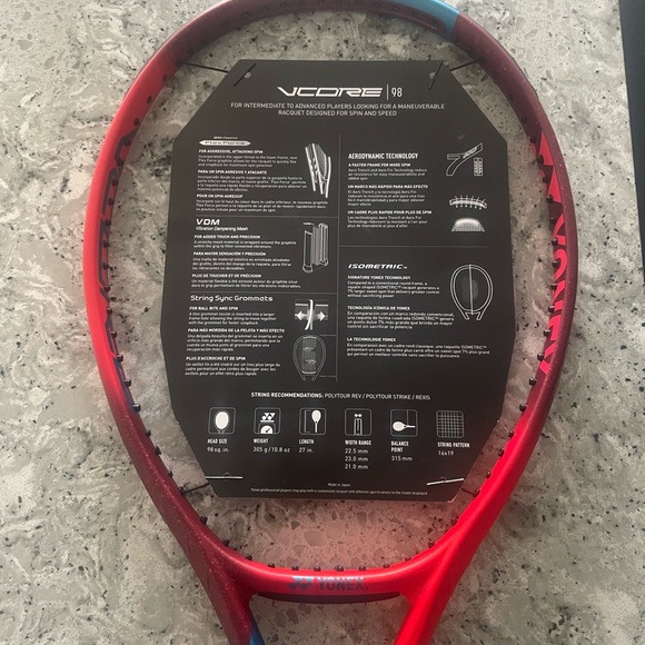 Yonex v core 98 frame tennis racquet - Picture 2 of 2